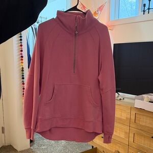 Scuba Oversized Funnel-Neck Half Zip Long